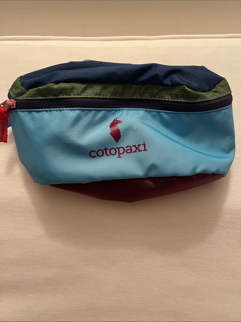 cotopaxi Colorblock Hip Pack in Light Blue, Navy, Olive & Burgundy